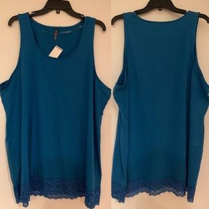 NWT Long Lace Hem Tank